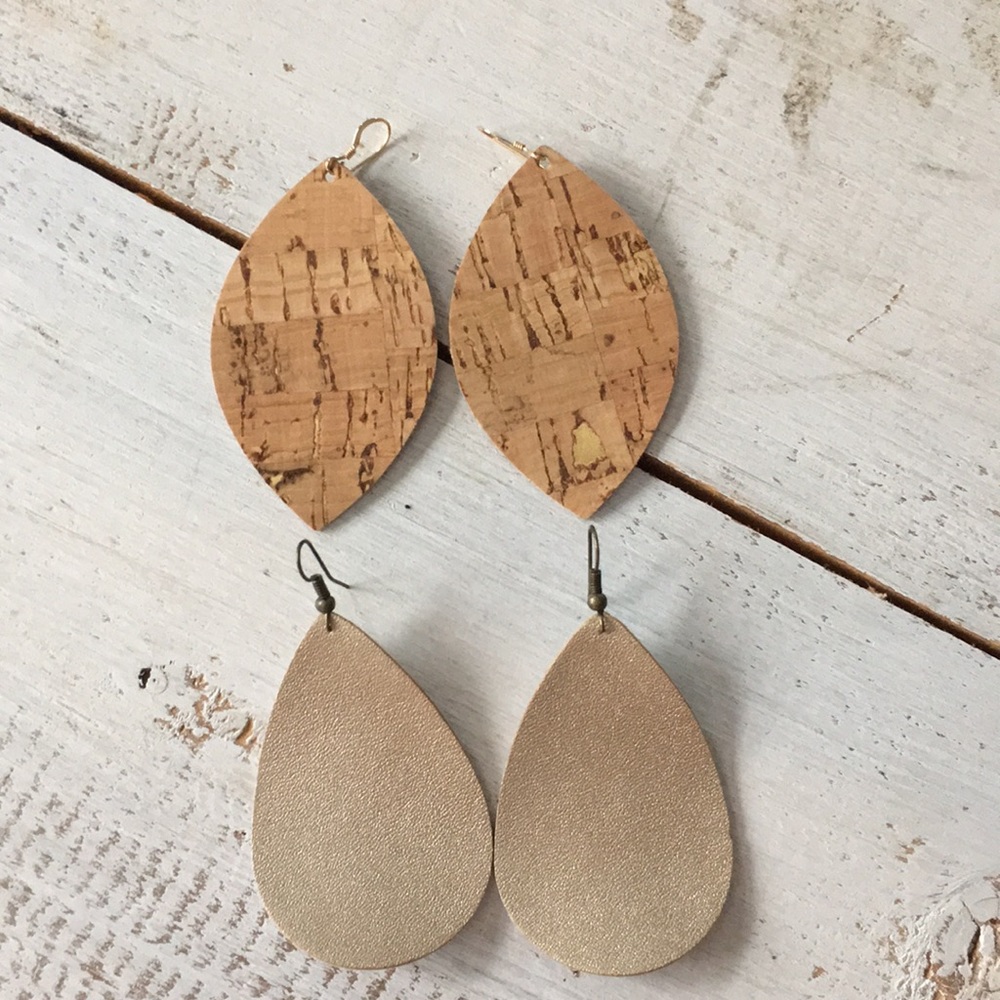 Lightweight Faux Leather Earrings